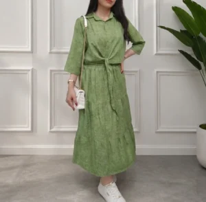 womens-blouse-skirt-green