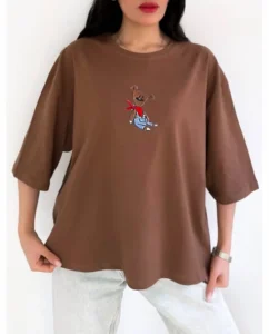 womens-boxy-t-shirt-teddy-bear-brown