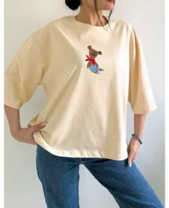 womens-boxy-t-shirt-teddy-bear-cream